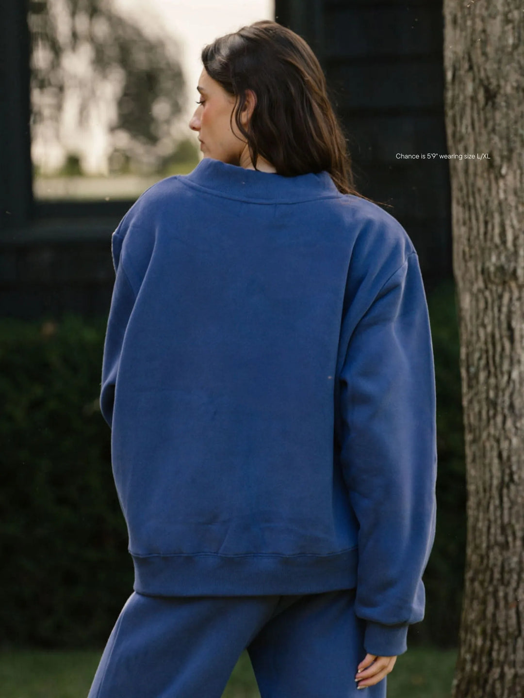 Parke | Varsity Mockneck Denim with White Letters